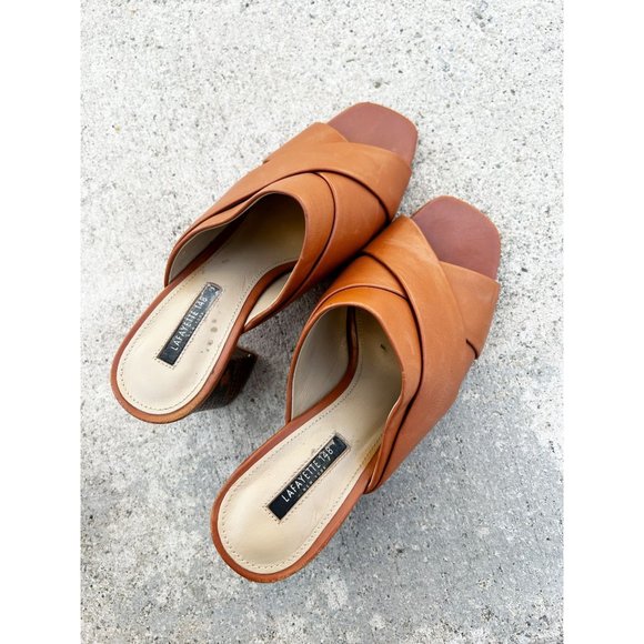 Lafayette 148 New York Kallan Snake  Embossed Block Heel Mule Sz 6.5 - Picture 5 of 8